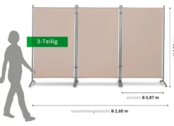 Standfeste Stellwand, 3-teilig