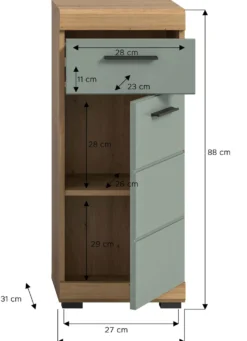 Standschrank, 1-türig