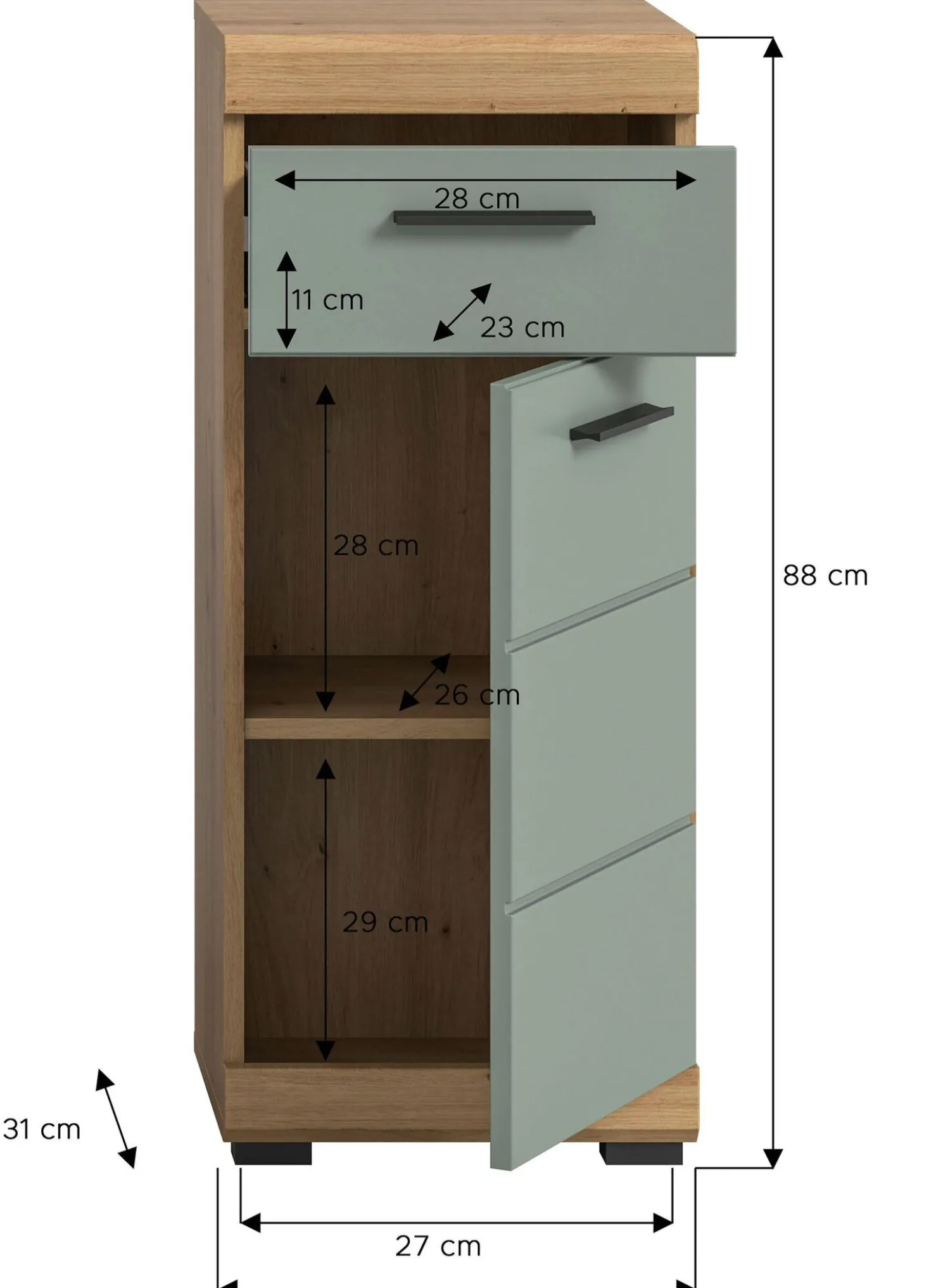 Standschrank, 1-türig