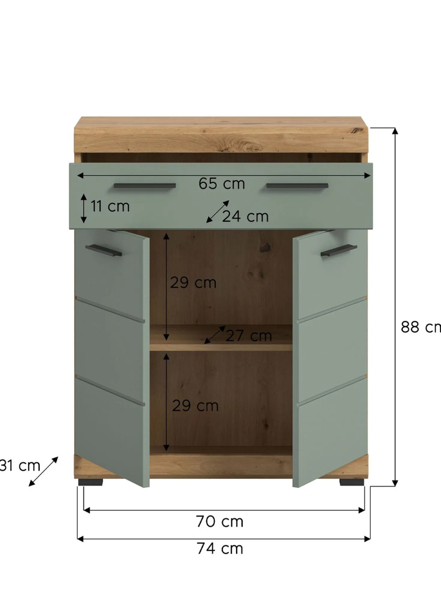 Standschrank, 2-türig