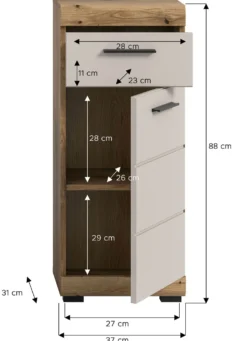 Standschrank, 1-türig