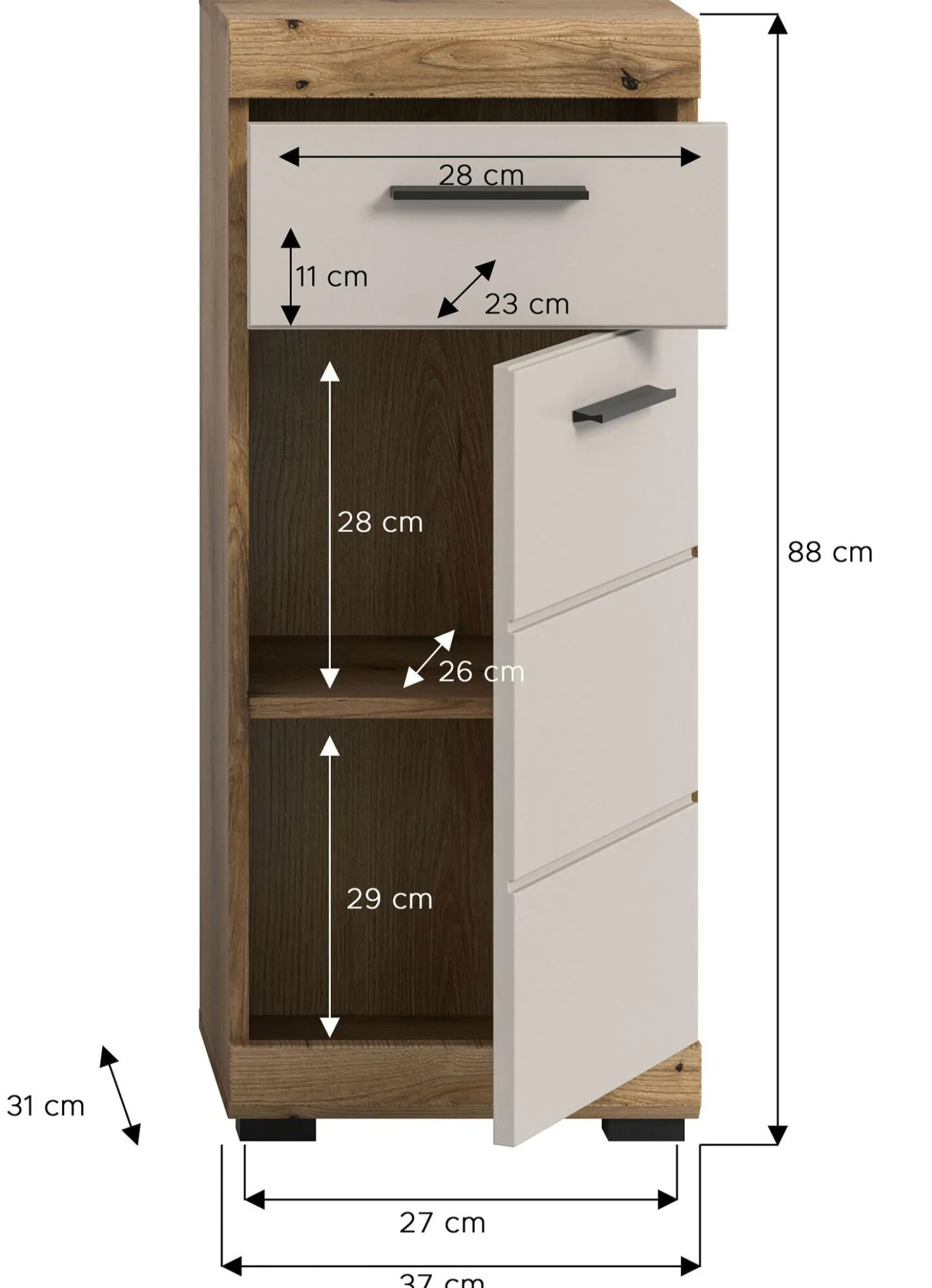 Standschrank, 1-türig