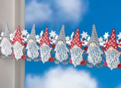 Stangendekoration aus echter Plauener Spitze