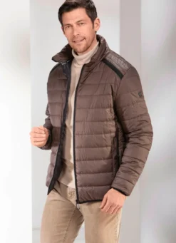 Steppblouson mit Zierband an den Schultern