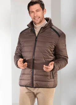 Steppblouson mit Zierband an den Schultern