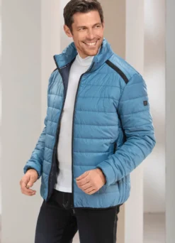 Steppblouson mit Zierband an den Schultern