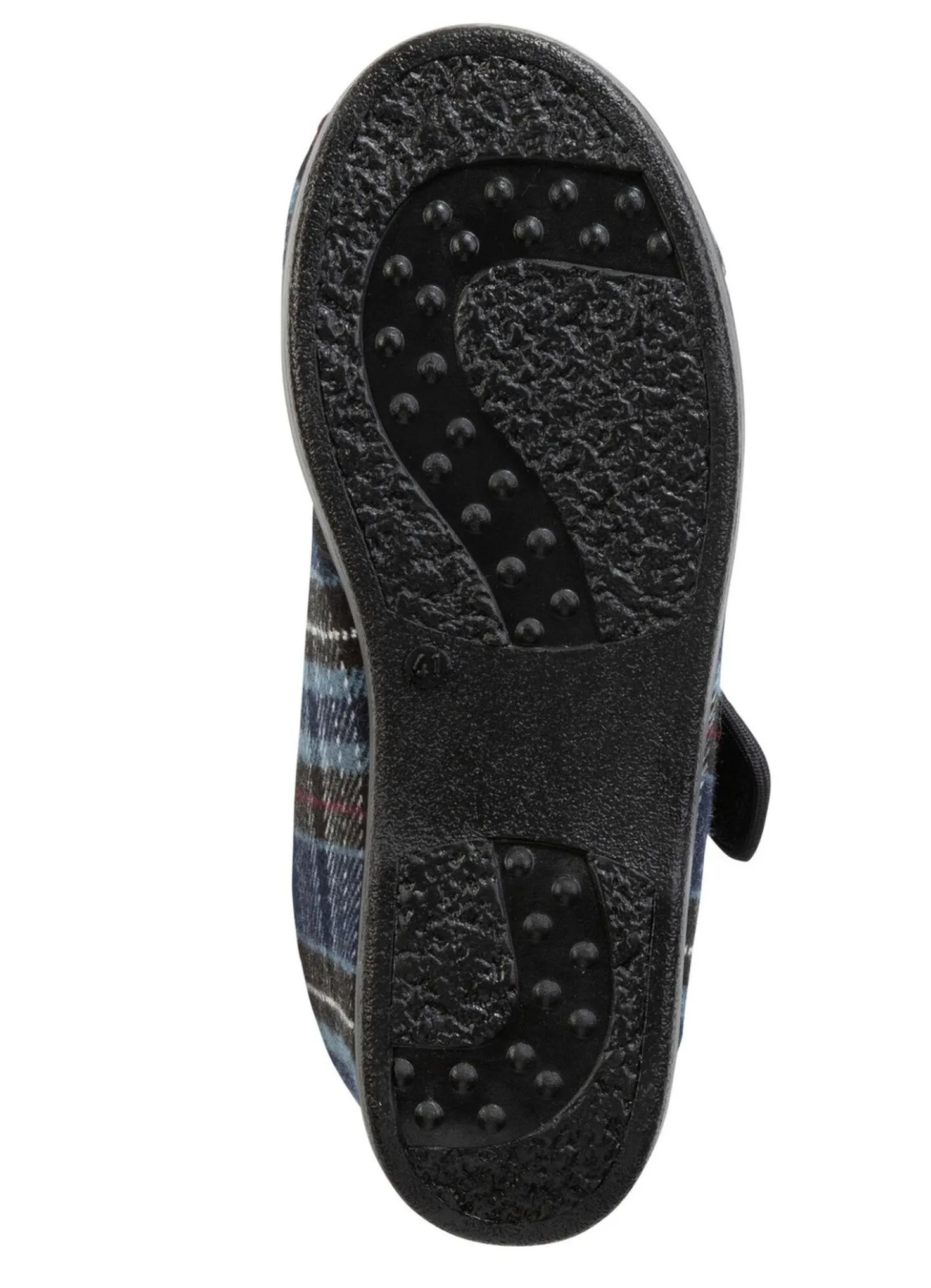 Stiefelette aus kariertem Textilmaterial