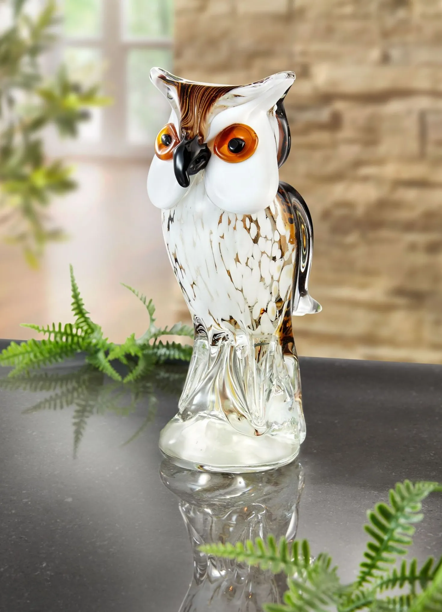 Stilvolle Eule aus Glas