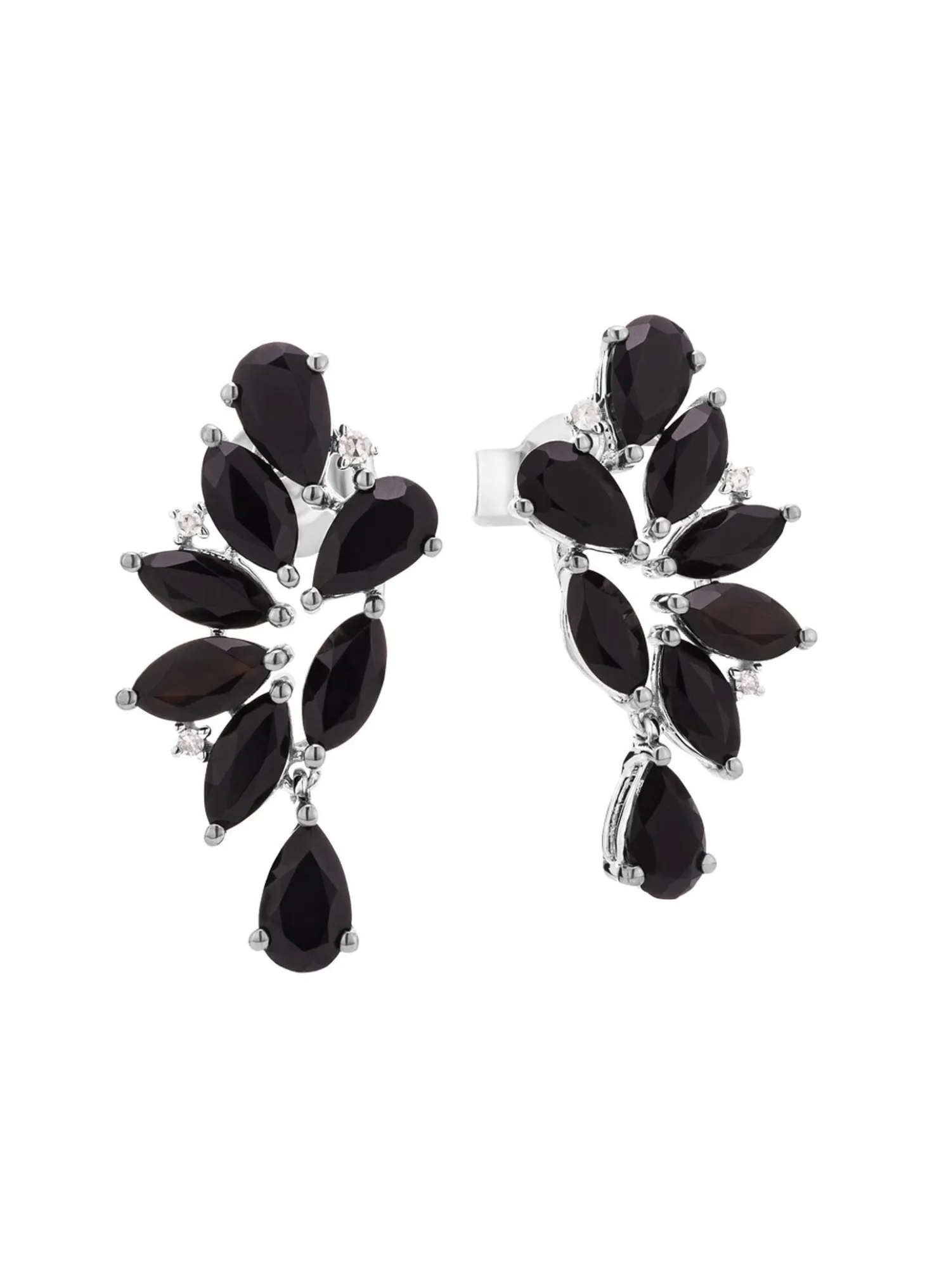 Stilvolle Ohrstecker mit Spinell und Diamanten