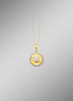 Stilvoller Anhänger mit Brillant und Diamanten