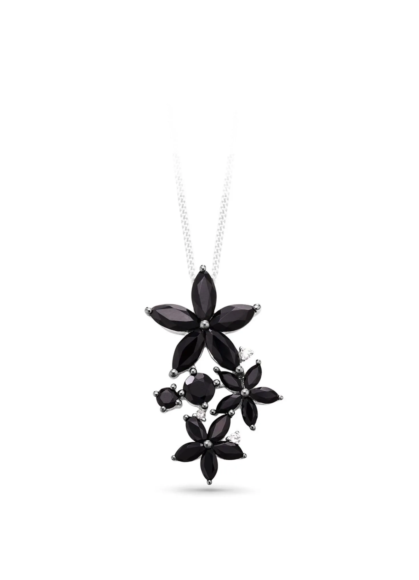 Stilvoller Anhänger mit Spinell und Diamanten