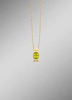 Strahlende Natürlichkeit – Anhänger mit Peridot und Diamanten