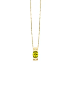 Strahlende Natürlichkeit – Anhänger mit Peridot und Diamanten