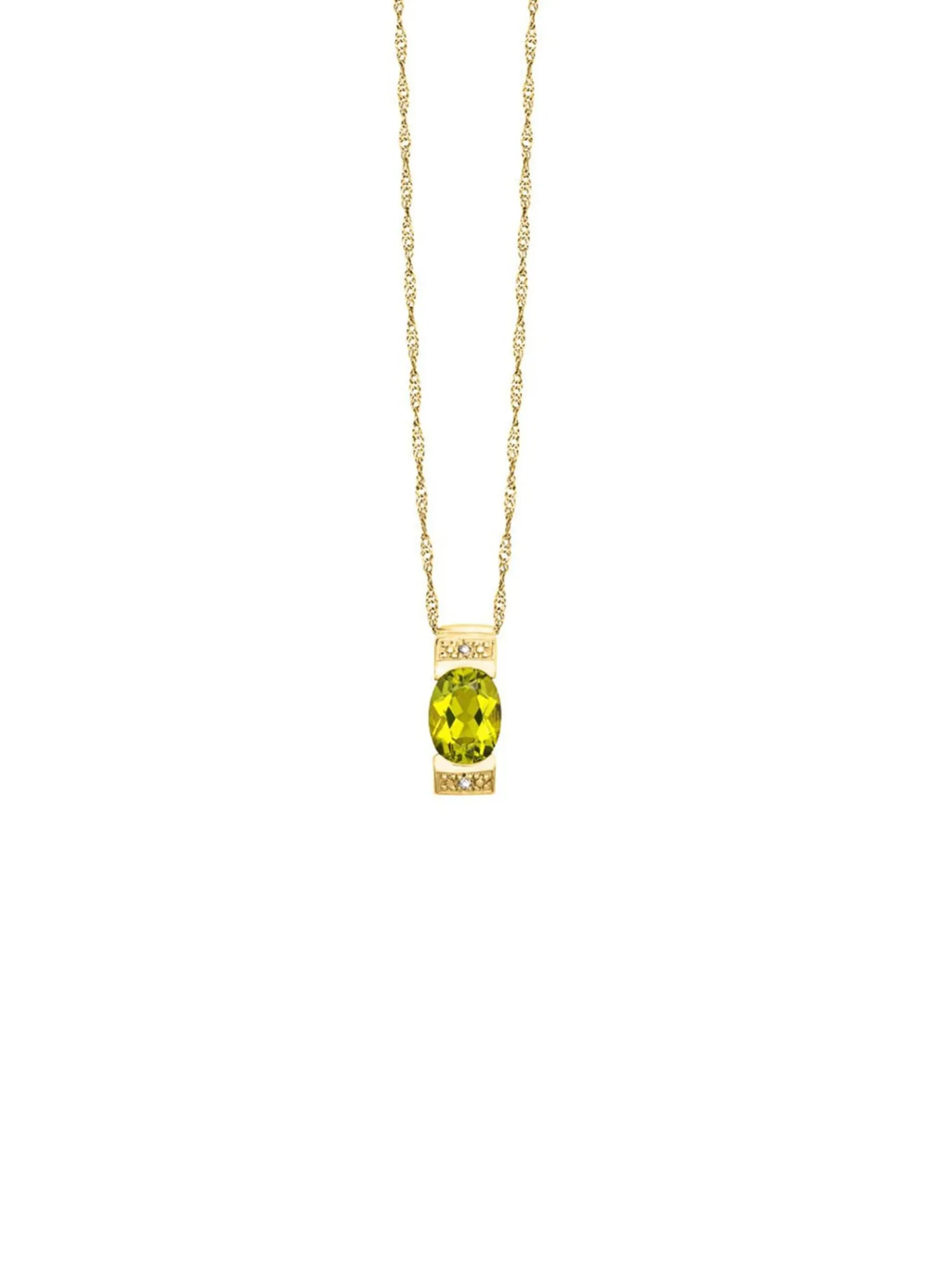 Strahlende Natürlichkeit – Anhänger mit Peridot und Diamanten