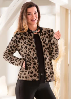 Strickjacke in Jacquard-Dessin