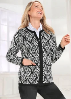 Strickjacke in Jacquard-Dessin
