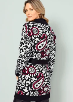 Strickjacke in Jacquard-Dessin