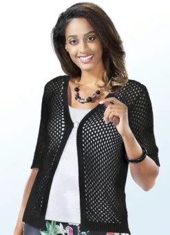 Strickjacke in Netzmuster