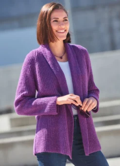 Strickjacke in Perlfang