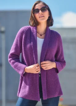 Strickjacke in Perlfang
