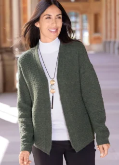 Strickjacke mit Alloverstruktur