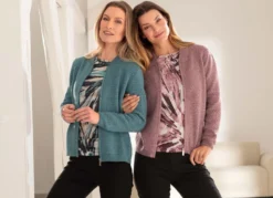 Strickjacke mit Alloverstruktur