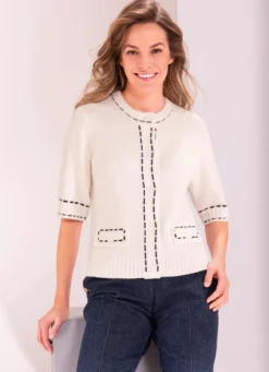Strickjacke mit Baumwolle