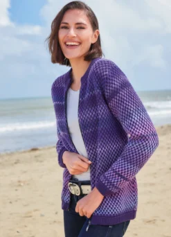 Strickjacke mit dekorativem Farbverlauf