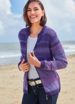 Strickjacke mit dekorativem Farbverlauf