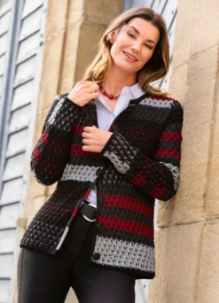Strickjacke mit dezenten Glitzereffekten
