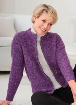 Strickjacke mit edlem Multicolor-Bouclé-Effekt