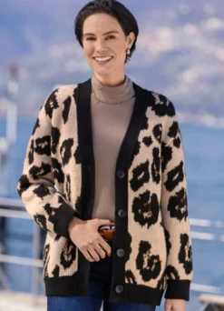 Strickjacke mit flauschigem Griff