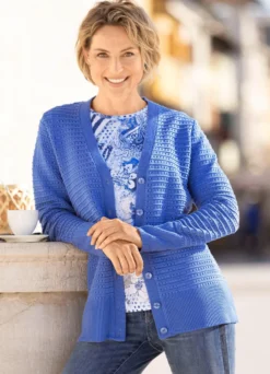 Strickjacke mit leichtem Glanz