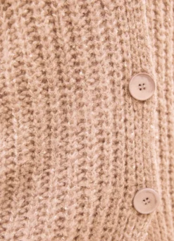 Strickjacke mit Paillettengarn
