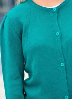 Strickjacke mit Raffungen