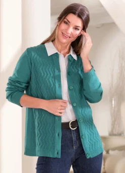 Strickjacke mit Schurwolle