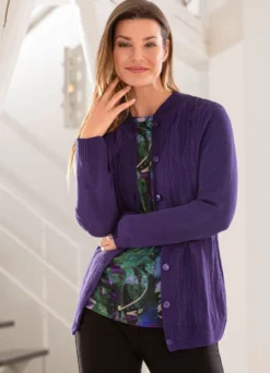 Strickjacke mit Schurwolle