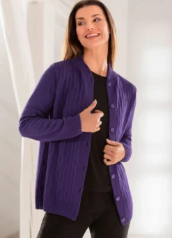 Strickjacke mit Schurwolle