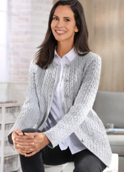 Strickjacke mit Schurwolle
