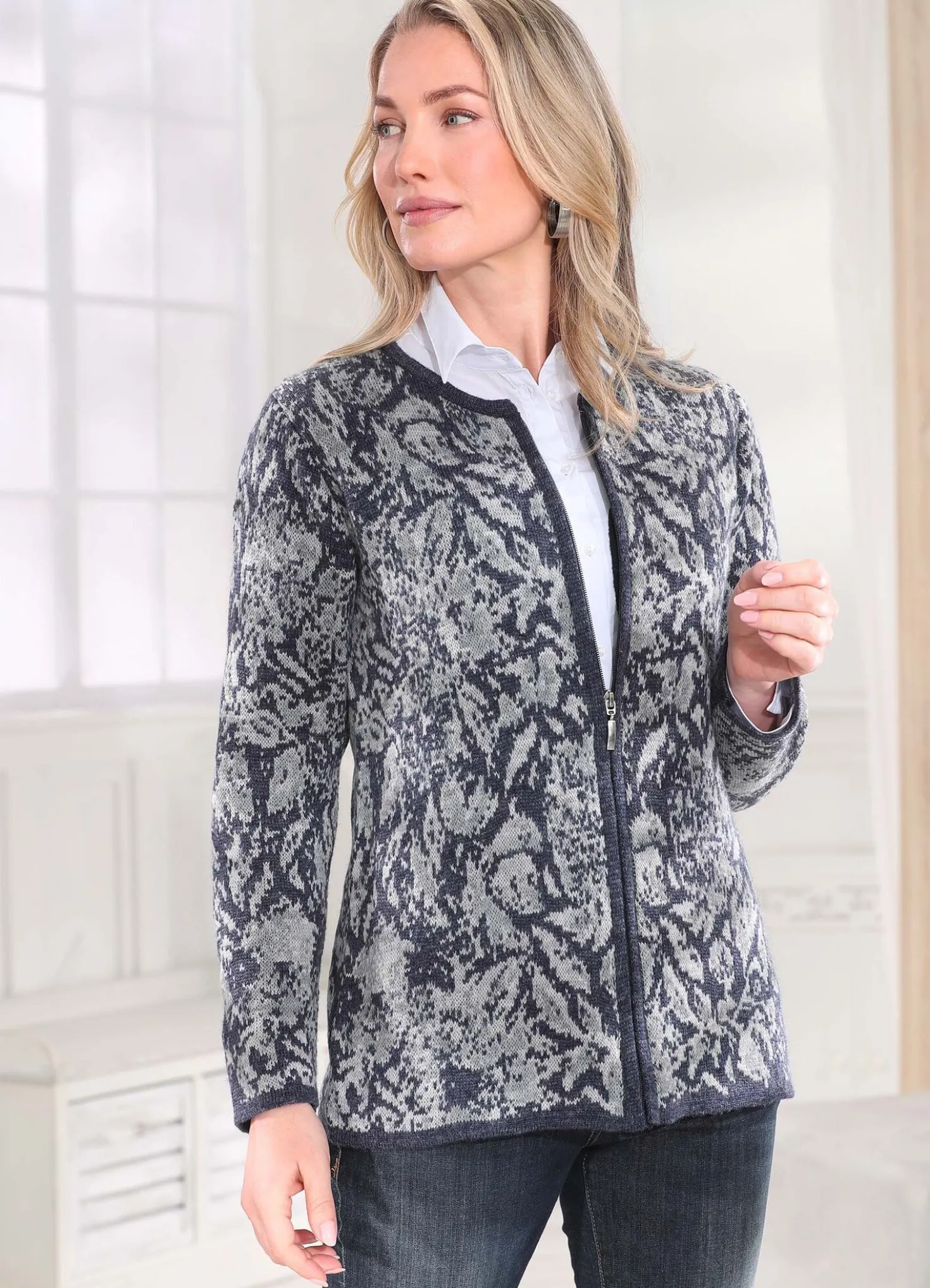 Strickjacke mit weichem Griff