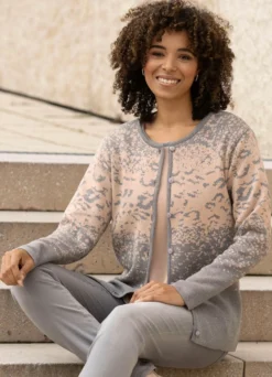 Strick-Twinset in Jacquard-Dessin