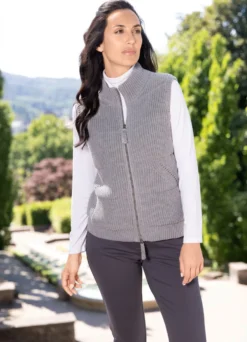 Strickweste mit Stehkragen