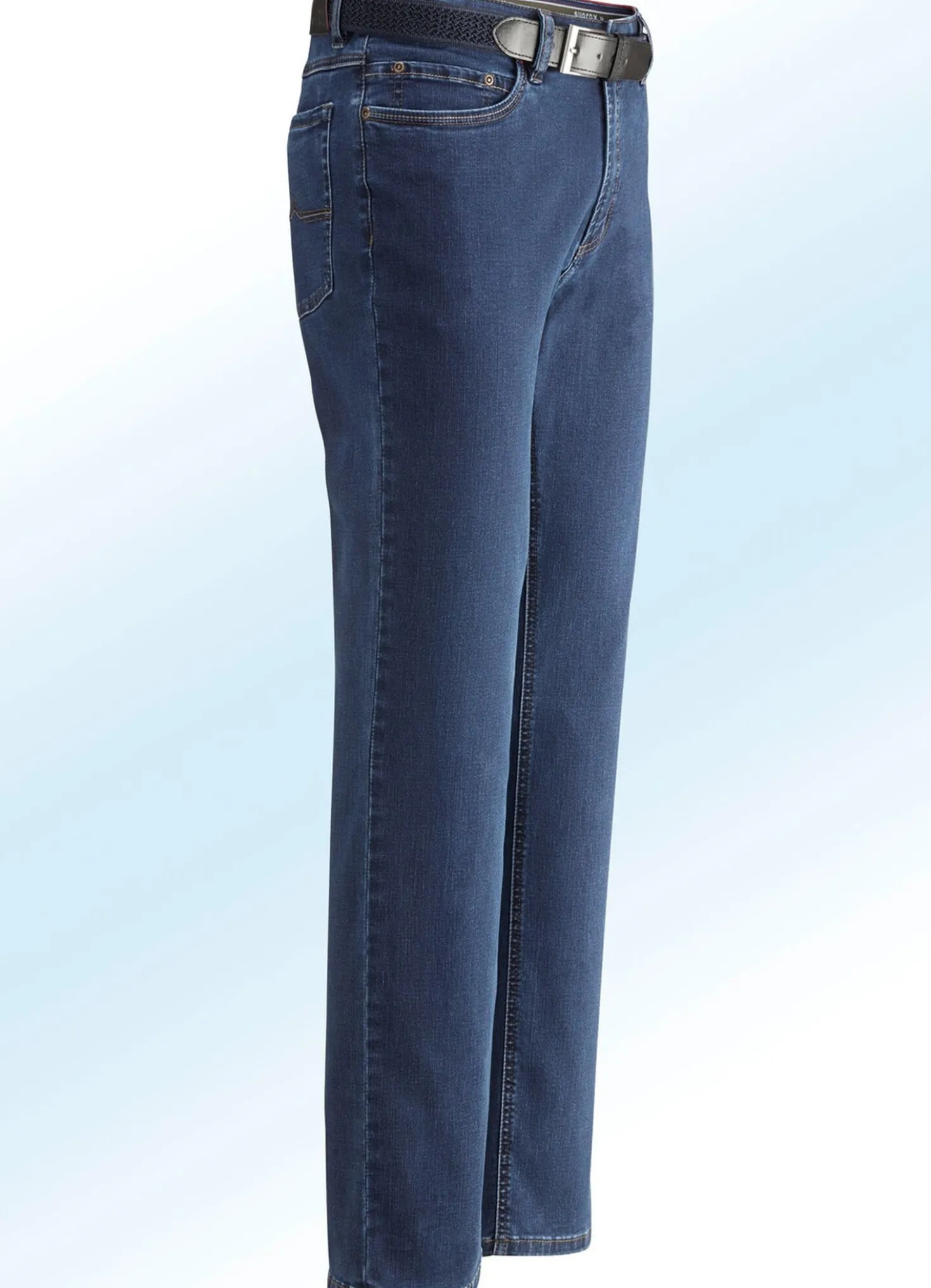 Superstretch-Jeans von „Suprax“ mit Gürtel