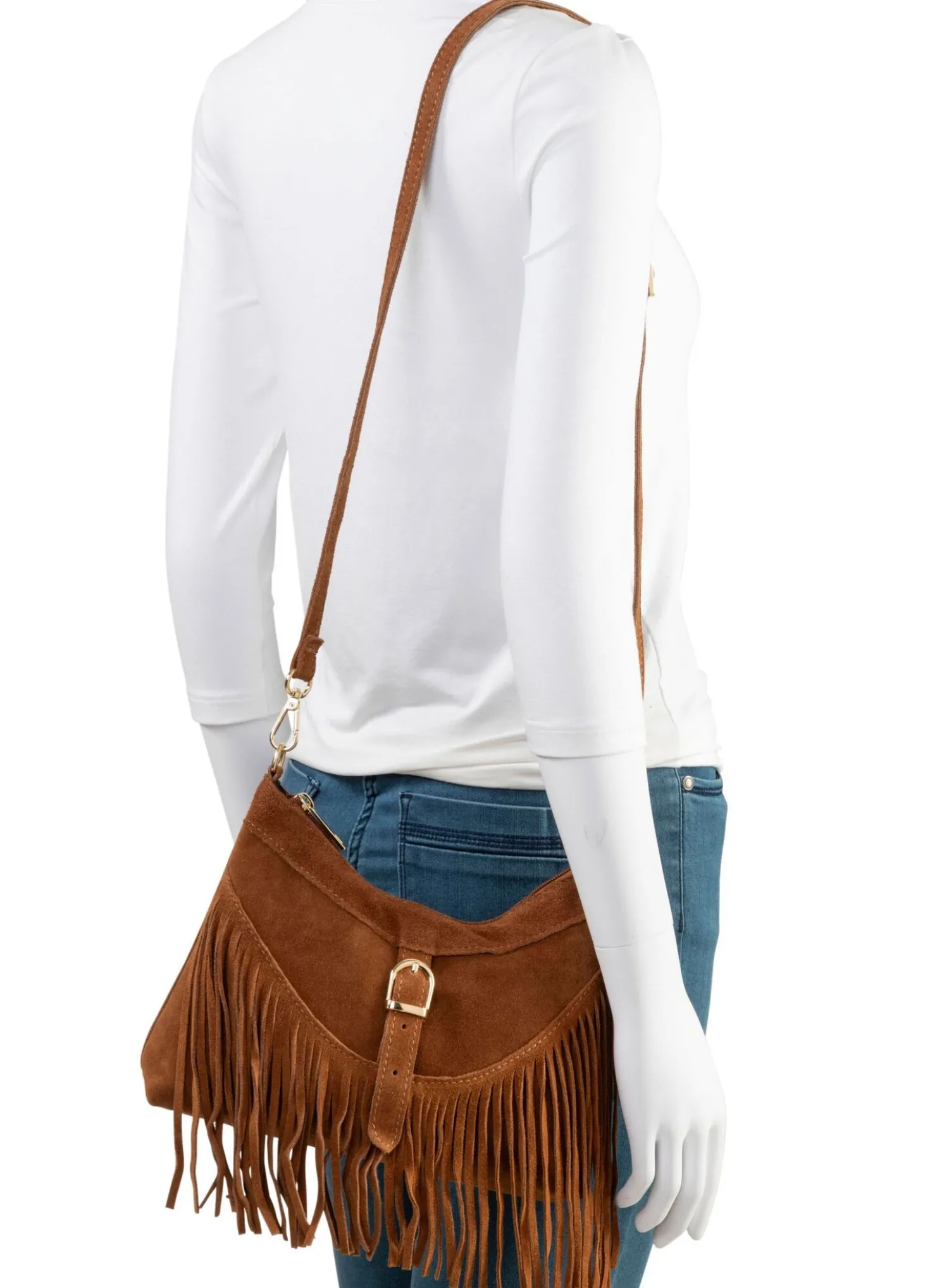 Tasche, Damen, im Fransen-Look