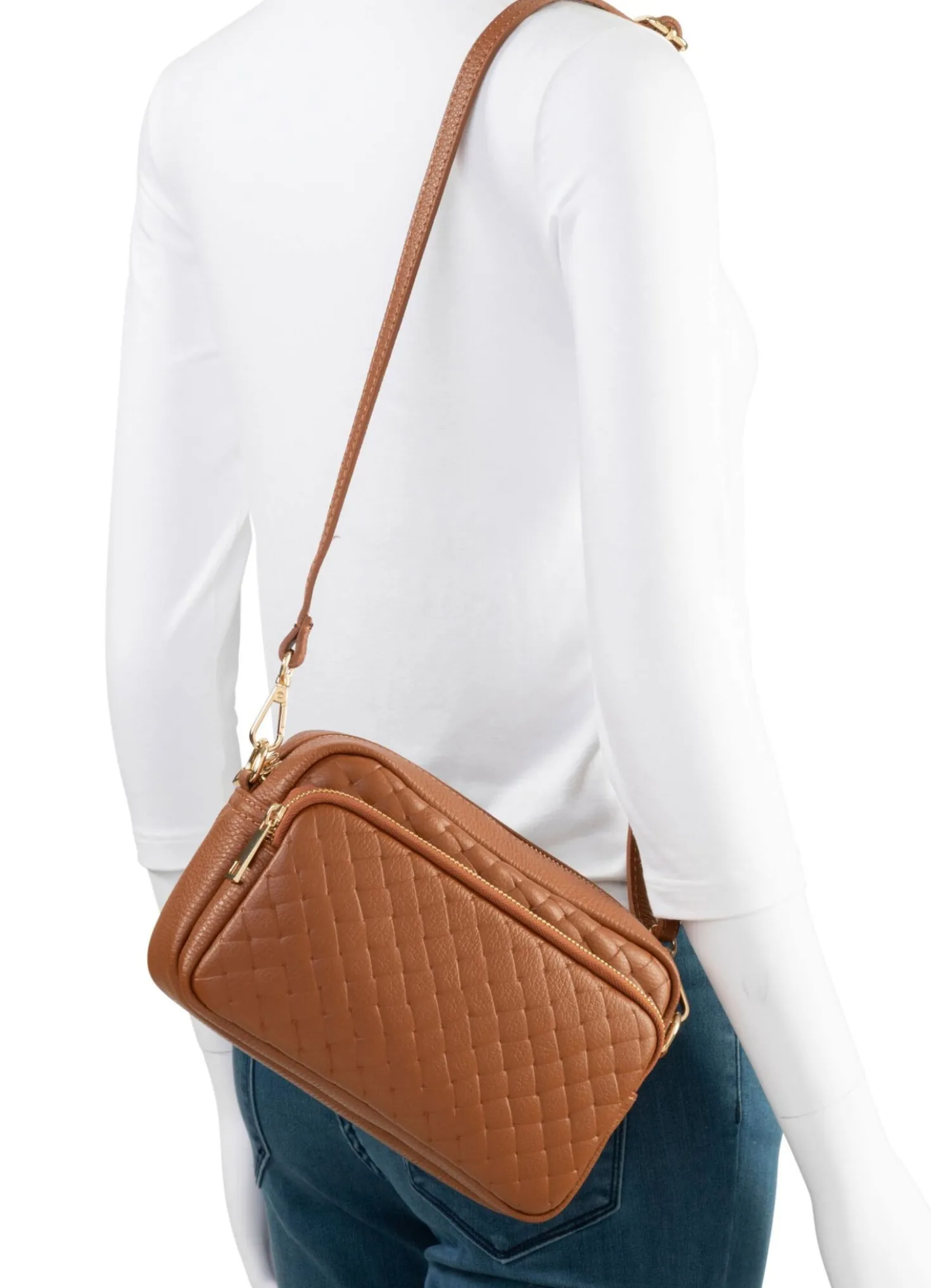 Tasche, Damen, mit Flecht-Optik