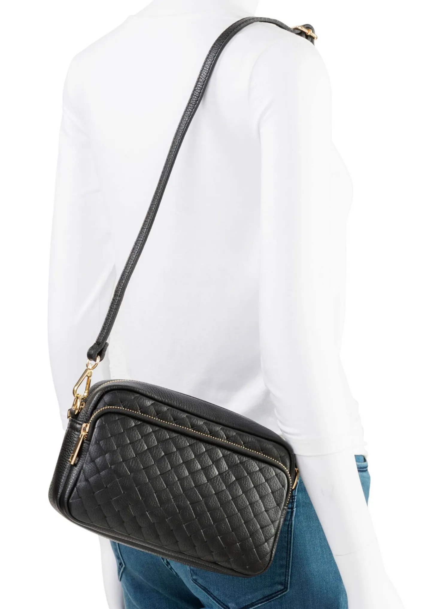 Tasche, Damen, mit Flecht-Optik