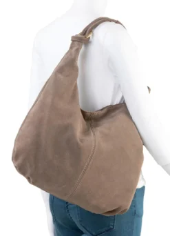 Tasche, Damen, mit goldfarbenen Ringen