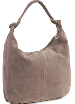 Tasche, Damen, mit goldfarbenen Ringen