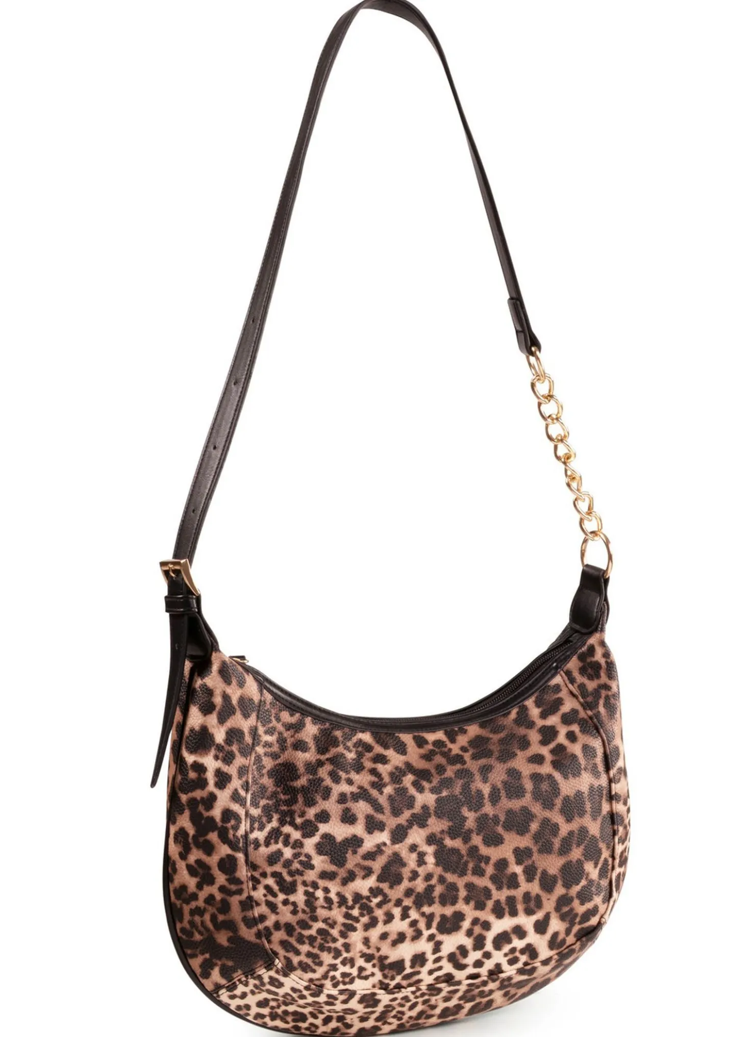 Tasche, Damen, mit verstellbarem Umhängeriemen mit Ketten-Detail