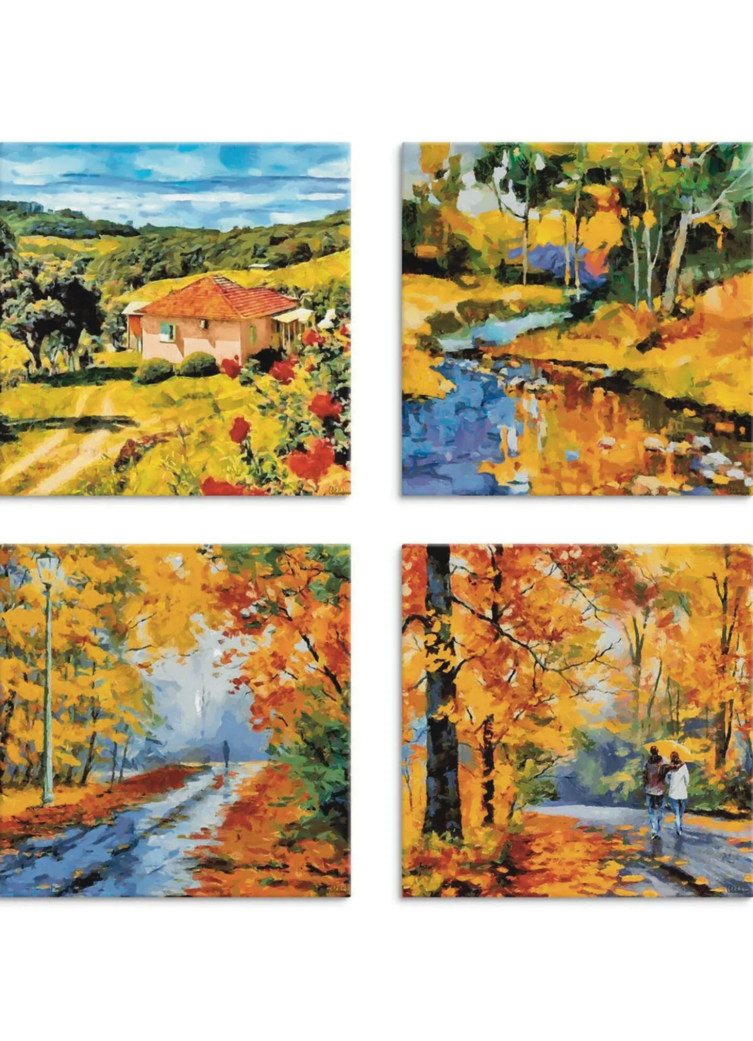 4-teiliges Bilder-Set